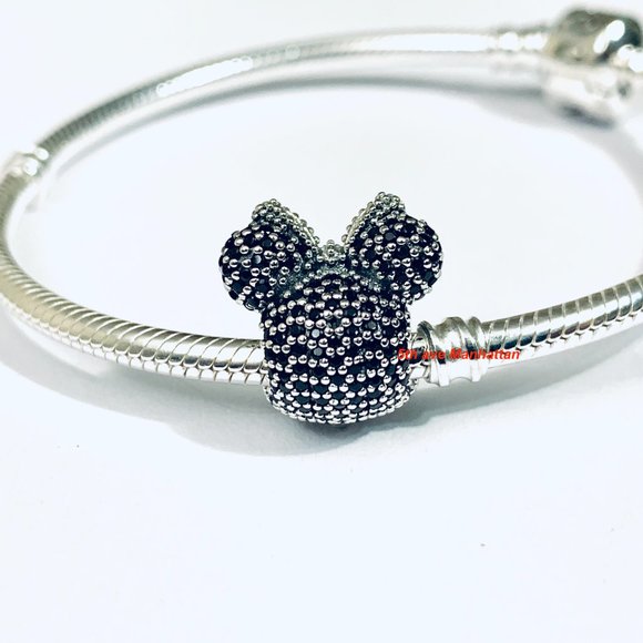 NEW Pandora Charm  Disney Minnie Mouse Pave Head - Picture 4 of 5